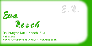eva mesch business card